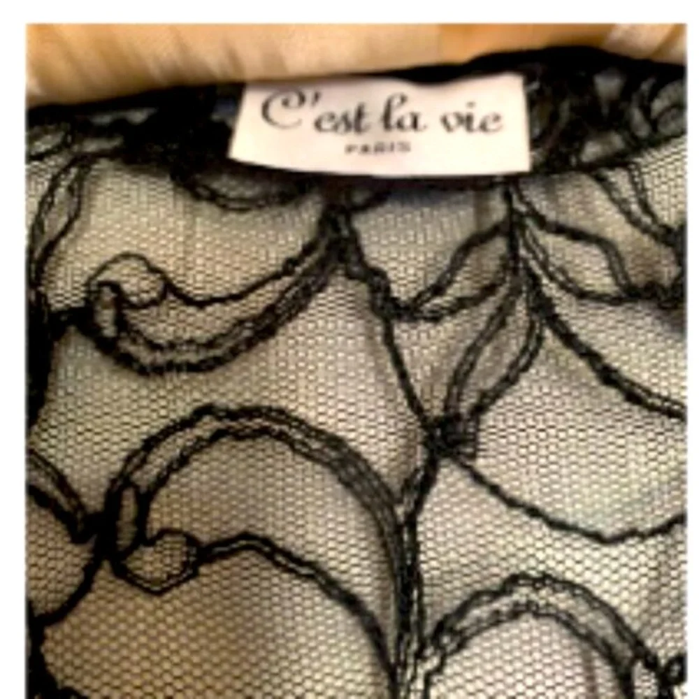 Open Sheer Lace Black Bolero Jacket XS-S